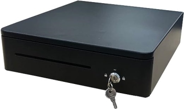 330(W)X355(D)X90/104mm(H) RJ11介面 1個紙鈔投入口  4格紙鈔盒  5個可移動硬幣儲存盒