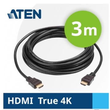 ATEN 3公尺 高速True 4K HDMI線材附乙太網路功能 (2L-7D03H)