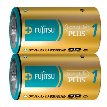 Fujitsu 1號鹼性電池(日本長效)LR20LP(2S) 2入熱縮包