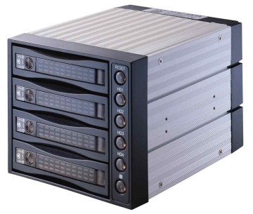ELS 3.5"/2.5"*4 SATA/SAS 5.25*3 多層模組硬碟抽取盒-鋁製