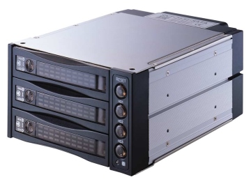 ELS 3.5"/2.5"*3 SATA/SAS鋁製5.25*2多層模組硬碟抽取盒 N-36WM