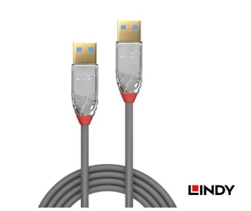 LINDY 林帝 LINDY CROMO LINE USB3.0 TYPE-A 公 TO 公 傳輸線 3M(36628)