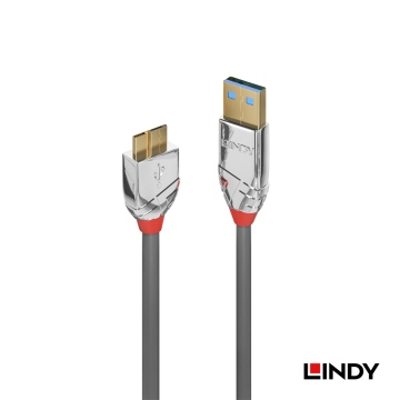 LINDY 林帝 CROMO LINE USB3.0 TYPE-A/公 TO MICRO-B/公 傳輸線 0.5M