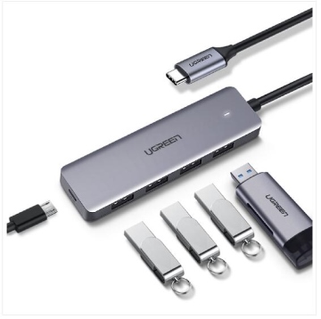 UGREEN綠聯 USB-C集線器 USB3.0*4 5Gpbs版